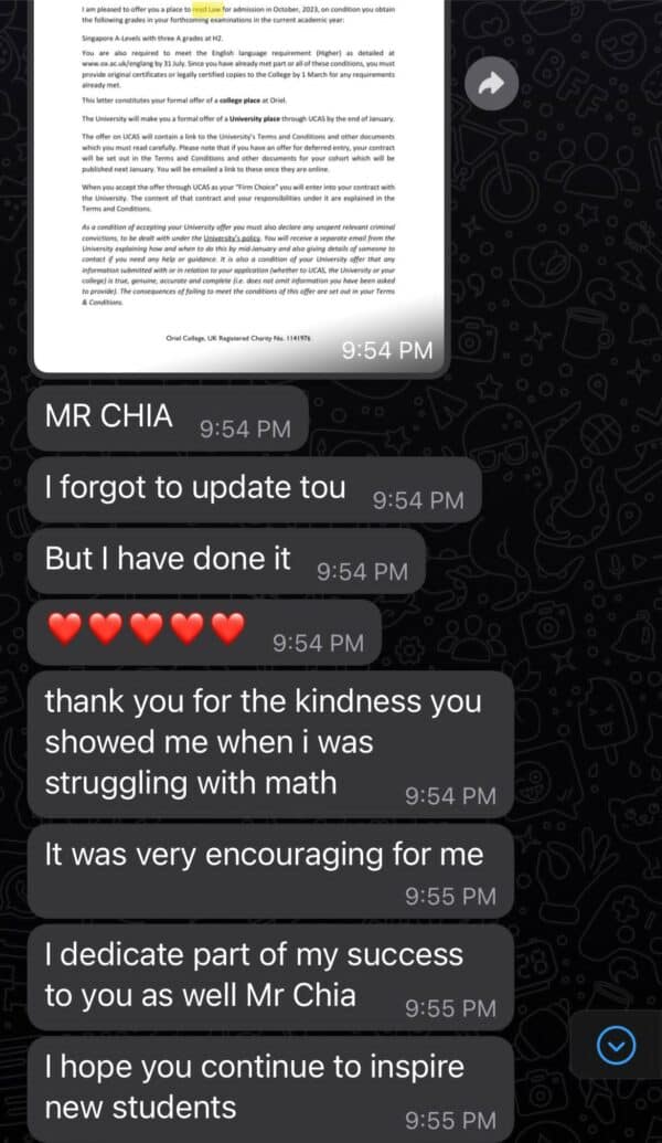 Mr Chia - Testimonial